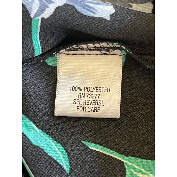 Vintage by CROFT & BARROW Black Floral Petite Large - Picture 6 of 6